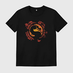 Футболка хлопковая мужская Fire dragon, цвет: черный
