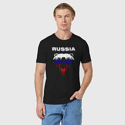 Футболка хлопковая мужская Bear Russia, цвет: черный — фото 2