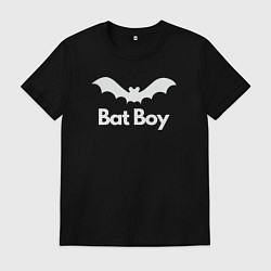Футболка хлопковая мужская Bat boy, цвет: черный