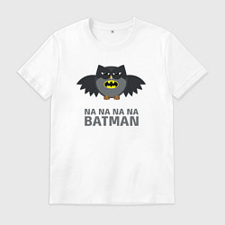 Футболка хлопковая мужская Owl Batman, цвет: белый