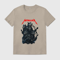 Мужская футболка Metallica волки