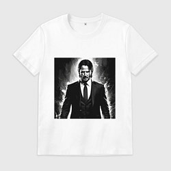 Футболка хлопковая мужская Киану, цвет: белый