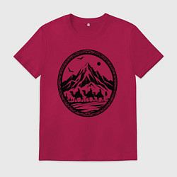 Мужская футболка Караван у подножия гор