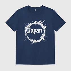 Футболка хлопковая мужская Японский круг, цвет: тёмно-синий