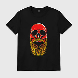 Мужская футболка Красный череп с бородой