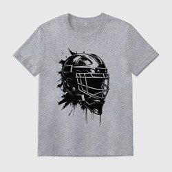 Футболка хлопковая мужская Чёрная хоккейная маска, цвет: меланж