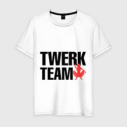 Футболка хлопковая мужская Twerk team, цвет: белый