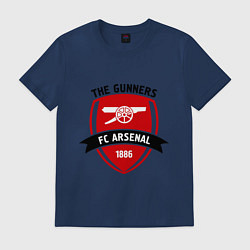 Футболка хлопковая мужская FC Arsenal: The Gunners, цвет: тёмно-синий