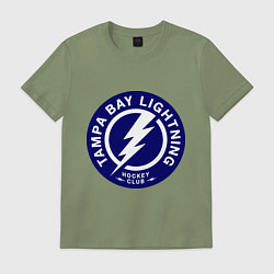 Футболка хлопковая мужская HC Tampa Bay Lightning, цвет: авокадо