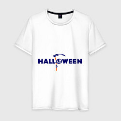 Футболка хлопковая мужская Halloween (Хэллоуин), цвет: белый