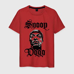 Футболка хлопковая мужская Snoop Dogg Face, цвет: красный