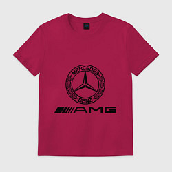 Футболка хлопковая мужская AMG, цвет: маджента