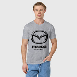 Футболка хлопковая мужская Mazda Zoom-Zoom, цвет: меланж — фото 2