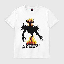 Футболка хлопковая мужская Nevermore Fire, цвет: белый