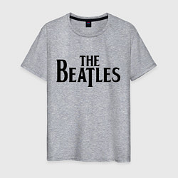 Футболка хлопковая мужская The Beatles, цвет: меланж