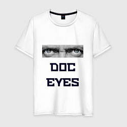 Футболка хлопковая мужская Doc Eyes, цвет: белый