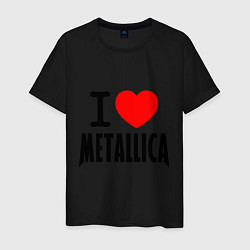 Футболка хлопковая мужская I love Metallica, цвет: черный