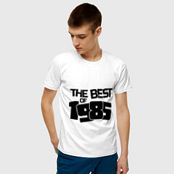 Футболка хлопковая мужская The best of 1985 цвета белый — фото 2