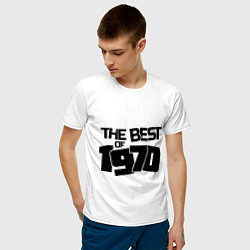 Футболка хлопковая мужская The best of 1970 цвета белый — фото 2