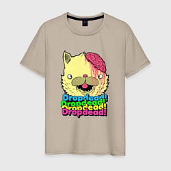 Футболка хлопковая мужская Dropdead Kitty, цвет: миндальный