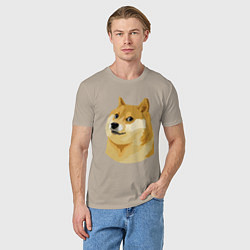 Футболка хлопковая мужская Doge, цвет: миндальный — фото 2