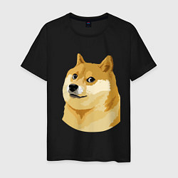 Футболка хлопковая мужская Doge, цвет: черный