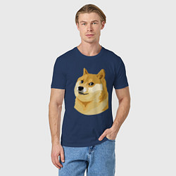 Футболка хлопковая мужская Doge, цвет: тёмно-синий — фото 2