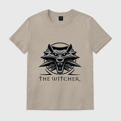 Футболка хлопковая мужская The Witcher 3, цвет: миндальный