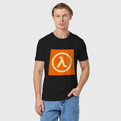 Футболка хлопковая мужская Half-Life, цвет: черный — фото 2