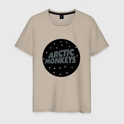 Футболка хлопковая мужская Arctic Monkeys: Black, цвет: миндальный