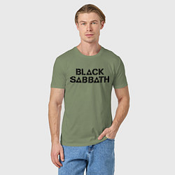 Футболка хлопковая мужская Black Sabbath, цвет: авокадо — фото 2