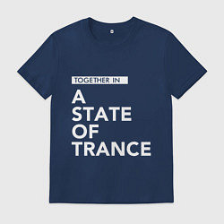Футболка хлопковая мужская Together in A State of Trance, цвет: тёмно-синий