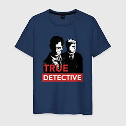 Футболка хлопковая мужская True Detective, цвет: тёмно-синий