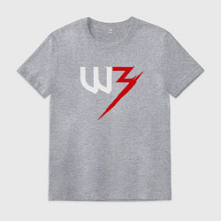 Футболка хлопковая мужская Witcher 3, цвет: меланж