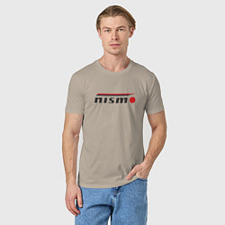 Футболка хлопковая мужская Nismo, цвет: миндальный — фото 2