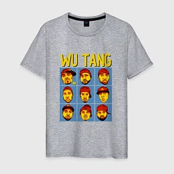 Футболка хлопковая мужская Wu-Tang Clan Faces, цвет: меланж