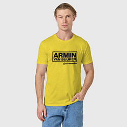 Футболка хлопковая мужская Armin van Buuren, цвет: желтый — фото 2