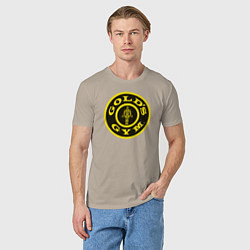 Футболка хлопковая мужская Gold's Gym, цвет: миндальный — фото 2