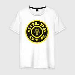 Футболка хлопковая мужская Gold's Gym, цвет: белый