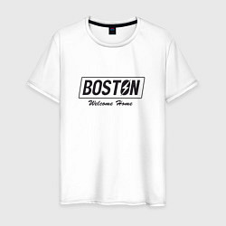 Футболка хлопковая мужская Boston: Welcome Home, цвет: белый