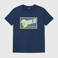 Футболка хлопковая мужская BLU, цвет: тёмно-синий