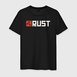 Футболка хлопковая мужская RUST, цвет: черный