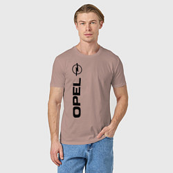Футболка хлопковая мужская OPEL, цвет: пыльно-розовый — фото 2