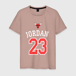 Футболка хлопковая мужская Jordan 23, цвет: пыльно-розовый
