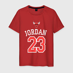 Футболка хлопковая мужская Jordan 23, цвет: красный