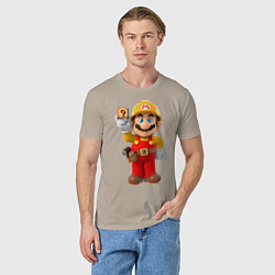 Футболка хлопковая мужская Super Mario, цвет: миндальный — фото 2