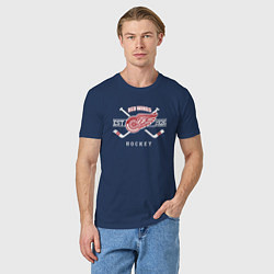 Футболка хлопковая мужская Detroit Red Wings: Est.1926, цвет: тёмно-синий — фото 2