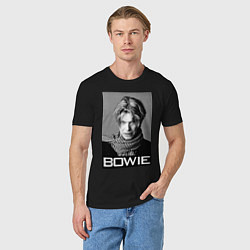 Футболка хлопковая мужская Bowie Legend, цвет: черный — фото 2