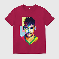 Футболка хлопковая мужская Neymar: fun-art, цвет: маджента