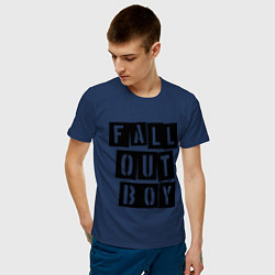 Футболка хлопковая мужская Fall Out Boy: Words цвета тёмно-синий — фото 2